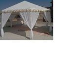 White luxury garden tent