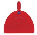 Red plastic dust pan