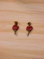 Red Necklace Earrings handmade kalamkari jewellery