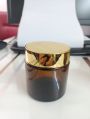 100gm amber glass cosmetic jar