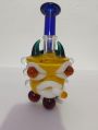 AJEN BONG MANUFACTURER AND EXPORTER DECORETIVE YELLOW Dotted 400 GM glass smoke pipe