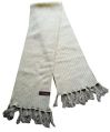 Men White Woolen Muffler