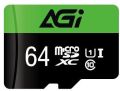 Black agi u1 c10 microsd 64gb memory card