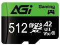 Black agi micro sd 512gb memory card