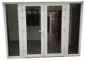 White upvc hinged glass door