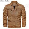 Synthetic Leather Sheep Skin Leather PU Leather Leather Rexine Multicolors Full Sleeves Plain leather jacket
