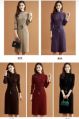 Woolen Kree Multicolor Full Sleeves Slim Fit ladies plain maxi dress
