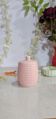 Polished Round ring shaped pink ceramic jar