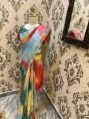 Saraswati Cotton Georgette Multicolor Printed Party Wear Designer Saree