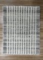 Rectangular Grey Checked Monde De Tapis mdph wool cotton handloom carpet