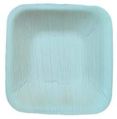 Creamy square areca leaf bowl