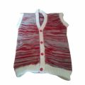 Red & White Asmeeta Girls Sleeveless Sweater