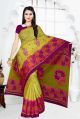 Cotton Silk Asmeeta ladies crepe silk embroidered sarees