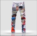 Mulit Colour Asmeeta men denim comfort fit printed jeans