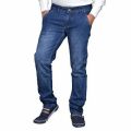 Blue Regular Fit Plain Asmeeta mens comfort fit denim jeans
