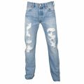 Blue Plain Asmeeta mens designer jeans