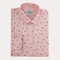 Mens Cotton Peach Printed Shirt