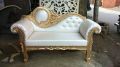 Polished Rectangular White wooden wedding sofa set