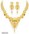 Alloy Golden New ladies gold plated design necklace earrings set