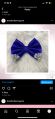 Blue color handmade hair bow
