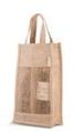 transparent pvc jute wine bag/ bottle gift bag