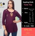 Women Embroidered  Tunic Top