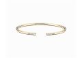 Gold Plated CZ Studded Womens Cuff Bracelet