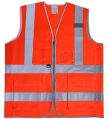 Evion Sleeveless Zipper orange reflective safety jacket