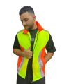 Polyester Green Sleeveless Zipper evion es-22150 reflective safety jacket
