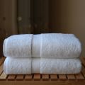 Cotton Rectangle Plain White Bath Towels