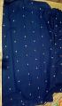 Handspun and Handwoven Navy Blue Cotton Fabric