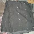 Handspun Handwoven Grey Jamdani Cotton Fabric