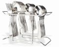 Silver diamond stainless steel cutlery set