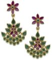 Silver Gold Plated Maple Leaf Earrings
