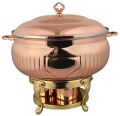SKYRA Round Copper Polished Copper Stainless Steel Chafing Dish
