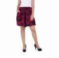 Secret Bazaar Women's Rayon Printed Basic Multicolor Shorts