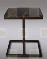 Contemporary Side Table With Marble Top