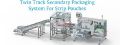 Twin Track Secondary Packaging System For Strip Pouches
