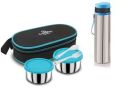 CrossPan Fresh Meal Blue Lunch Box with Bottle