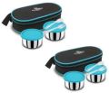 CrossPan Combo Fresh Meal Blue Lunch Box