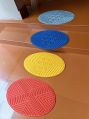 Oval rubber back polypropylene door mat