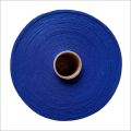Plain blue dyed cotton yarn