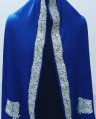 Kashmiri Hand Embroidery ladies blue pure pashmina shawls