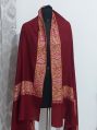 Kashmiri Hand Embroidery ladies stylish maroon pashmina shawls