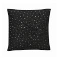 Cotton Square cross dot quilt embroidered black cushion cover