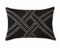 Cotton Rectangular cross dot quilt embroidered rectangle cushion cover