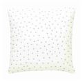 Cotton Square cross dot quilt embroidered white cushion cover