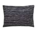 Cotton Rectangular manual embroidered navy blue cushion cover