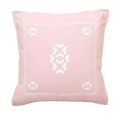 Manual  Embroidered Pink Cushion Cover