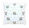 Manual  Embroidered White Cushion Cover